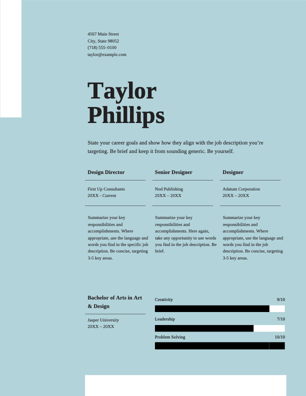 Clean elegant resume